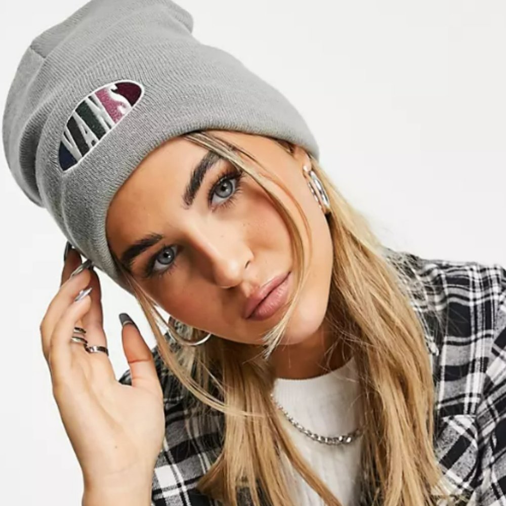 NWT Vans Off The Wall Women's Breakin Curfew II Beanie In Frost Gray Onesize